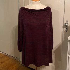 NWT.  CJ Banks. Long sleeve, scoop neck top.